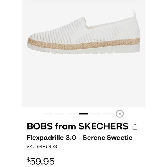 BOBS SKECHERS White Slip On Sneakers 9 - Picture 9 of 10